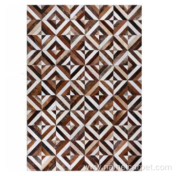 Real Cowhide leather luxury living room floor rug